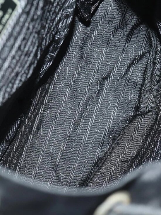 PRADA Backpack Nylon Black Silver Auth 170313 main image 7